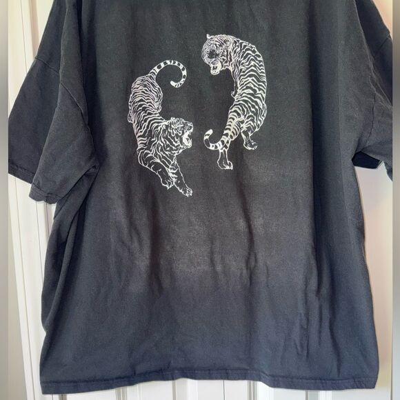 CHIC SOUL 2X WOMENS ROAR LOUDLY OVERSIZED TIGER BOYFRIEND TEE - Picture 6 of 10